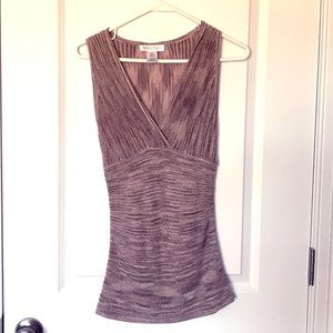 White House Black Market - Tan Gold sparkle tank